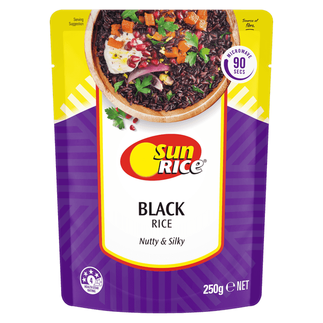 SunRice Microwave Black Rice Pouch
