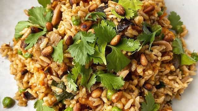 Photo of Katie-Rose’s Pumpkin, Pea and Pine Nut Brown Rice & Quinoa Risotto