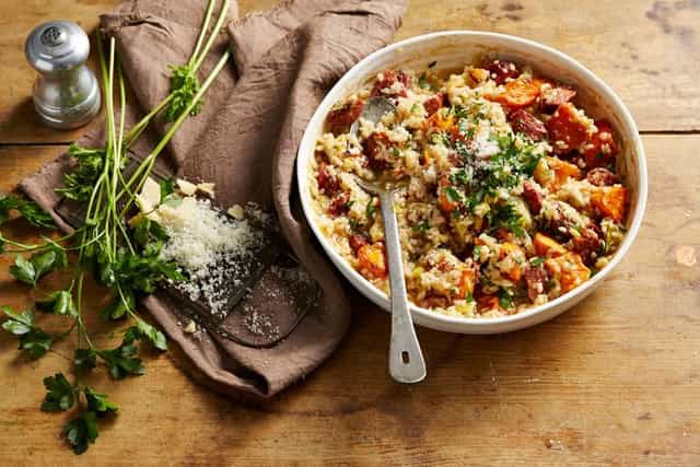 Photo of Oven Baked Chorizo & Sweet Potato Risotto